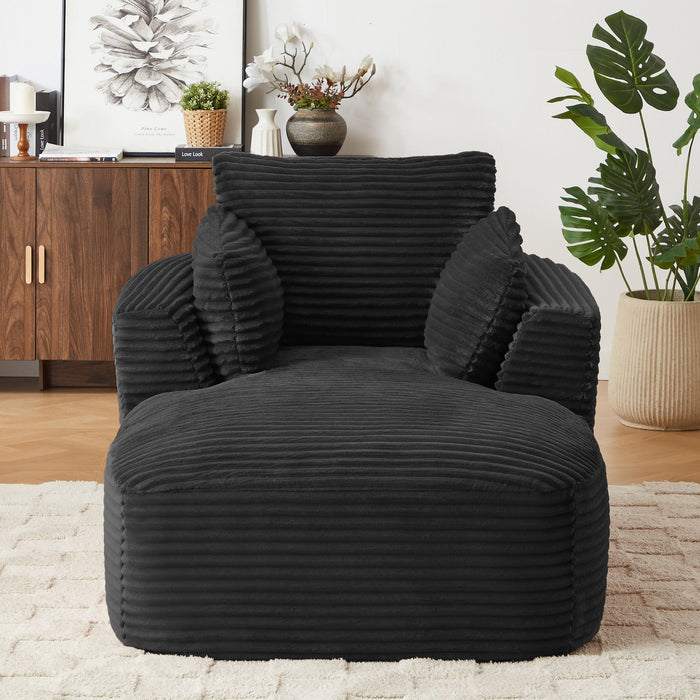 Oversized Chaise Lounge Chair Indoor - Black