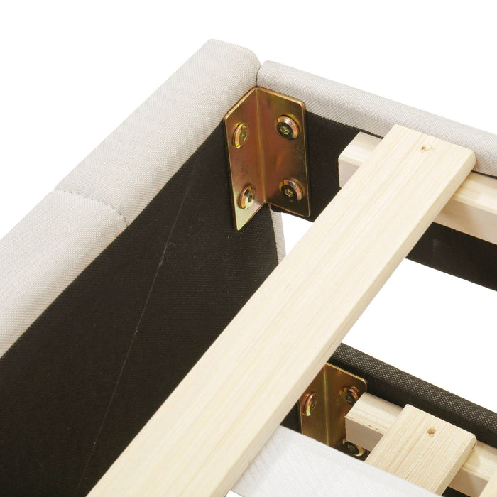 Upholstered Design Platform Bed With Trundle