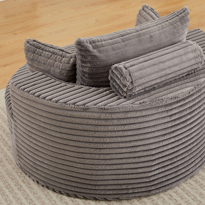 Modern Single Sofa With Backrest Pillow For Living Room