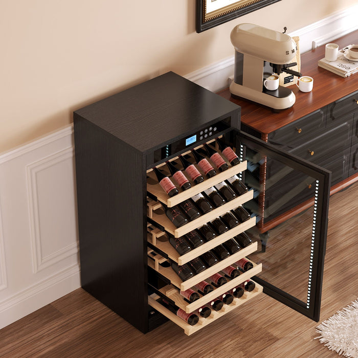 LED Touch Screen Grape Wine Cooler - Black