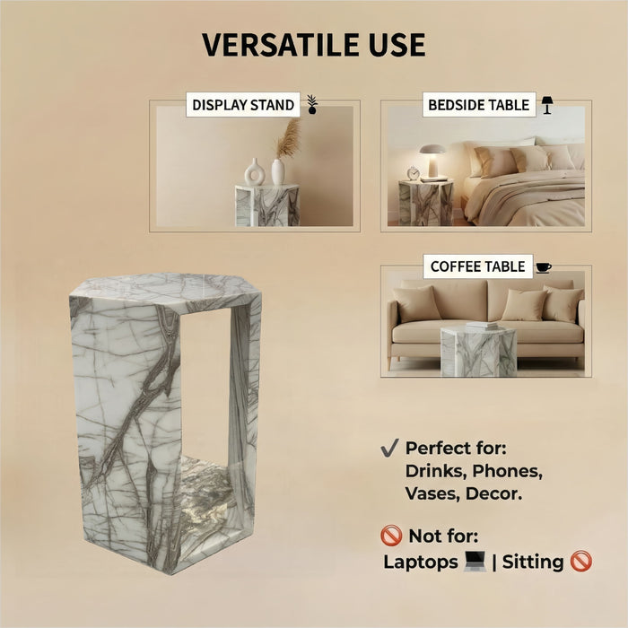 Modern Minimalist Hexagon Side Table