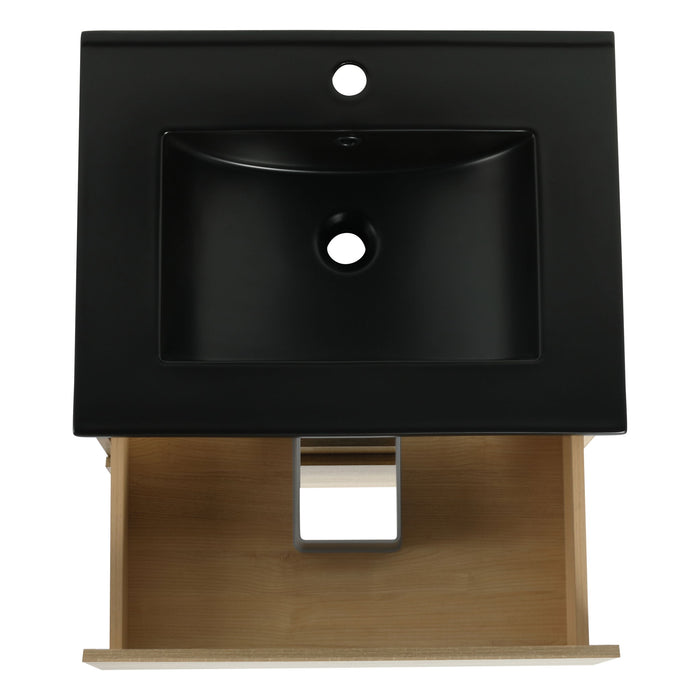 Wall Mounted Bathroom Vanity With Sink, 2 Soft Close Drawers
