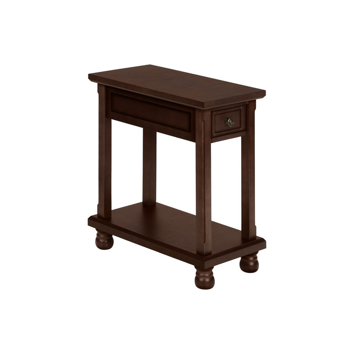 Accent End Table, Storage Drawer, Traditional - Espresso