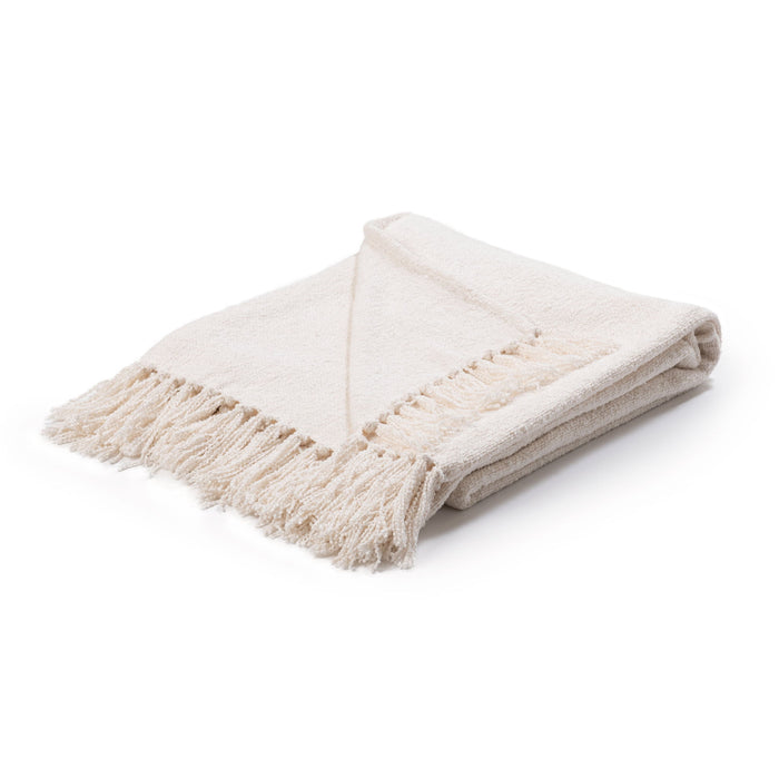 Aria - 50" x 70" Boucle Throw - Ivory