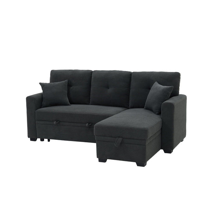 Sleeper Sectional With Pull Out Bed, Reversible Chaise