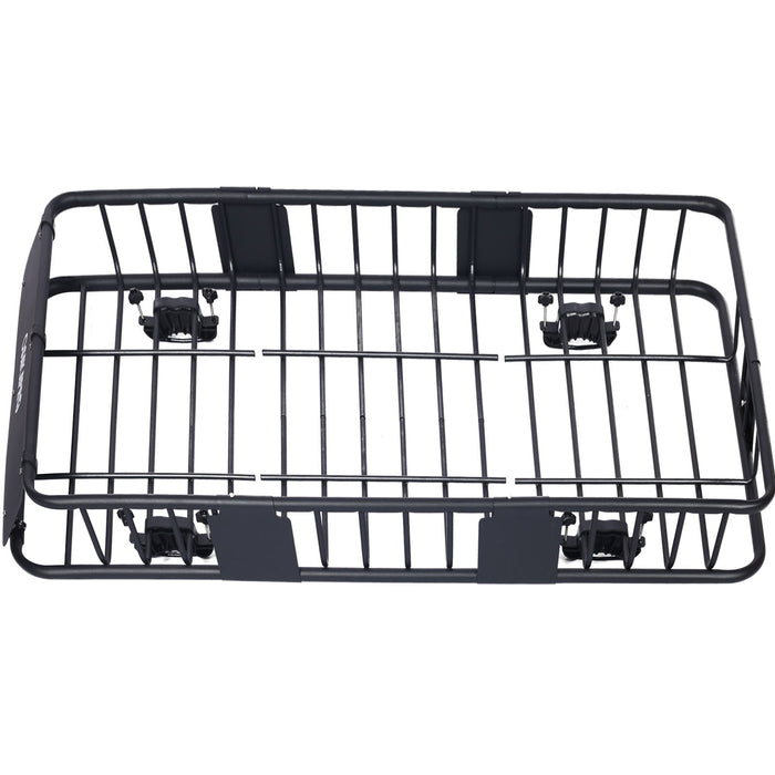 Motoring Rooftop Cargo Carrier Basket Steel, Universal Fit Roof Rack