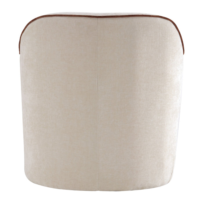 360° Swivel Accent Chair With Flared Arms