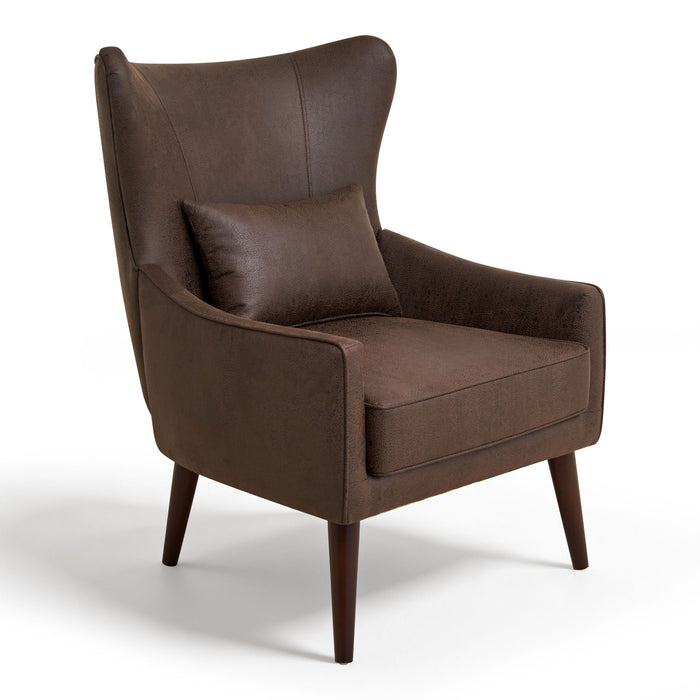 Leisure Chair With Curved Backrest