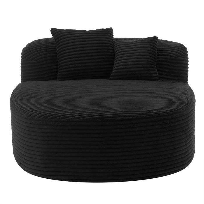 Modern Chaise Lounge Sofa Boneless Couch With Supportive Pillows