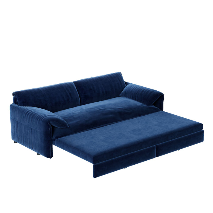 Queen Pull Out Sofa Bed With Side Storage