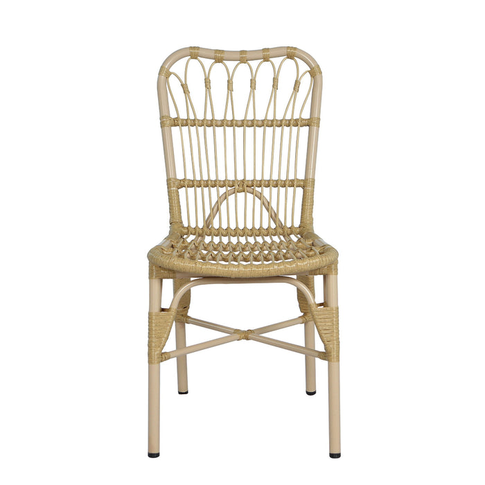 Outdoor Wicker Patio Dining Chairs Set With Durable Frame And Rattan Weave