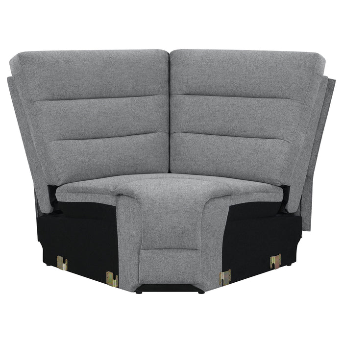 Aaron - 3 Piece Upholstered Sectional - Smoke