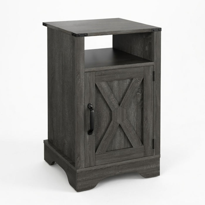 Farmhouse Nightstand, Charging Station & Storage