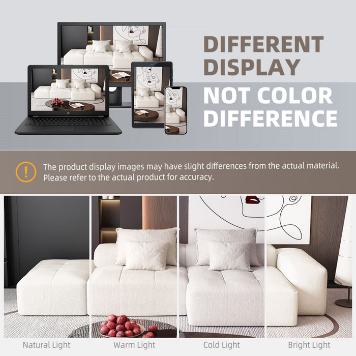 Modern Oversized Diy Combination Modular Sectional Sofa With Pillows
