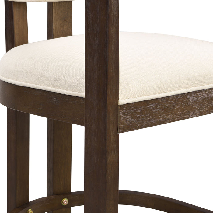 Contemporary Upholstered Counter Stools Set