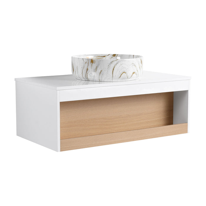 Floating Bathroom Vanity With Vessel Sink