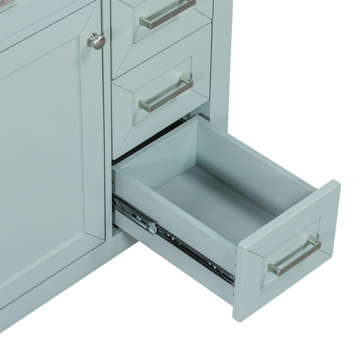 30" Bathroom Vanity Without Sink, Cabinet Base Only, Bathroom Cabinet With Drawers - Green