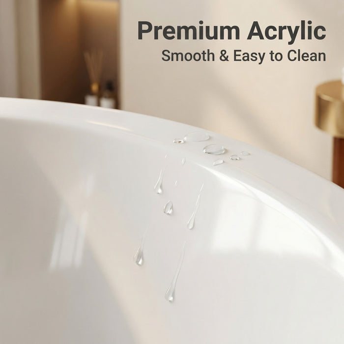 Xavier - Double Corner Massage Bathtub - Milk White