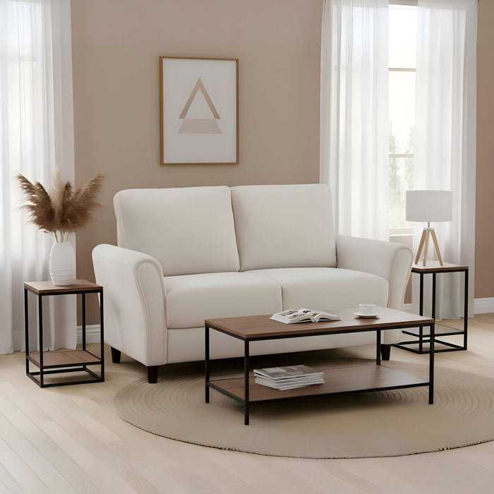 Patricia - Curved Arm Loveseat Sofa