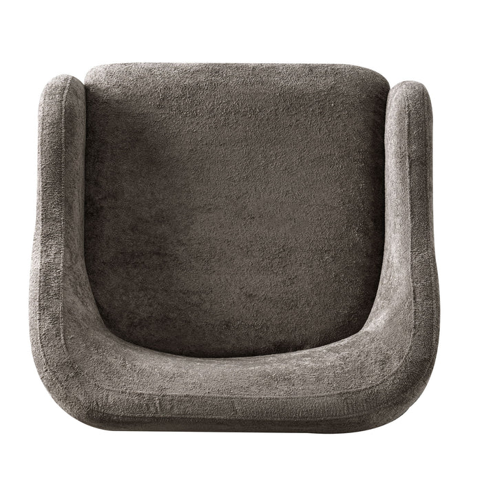 Modern Accent Chair With Recessed Arms And Tight Back