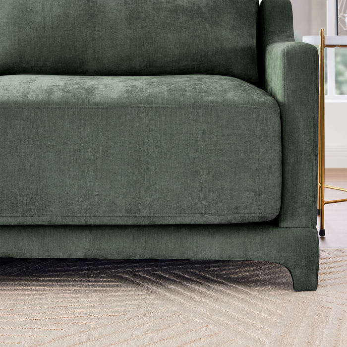 Stylish Sofa With Ottoman And Lumbar Pillows, Ergonomic Design