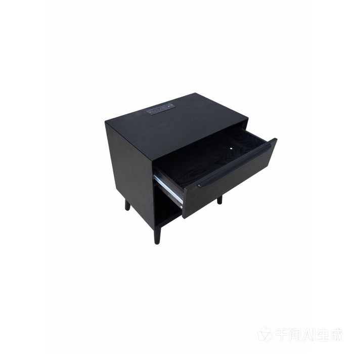 Nightstand With 1 Drawer, Bedside Table, Storage Side Table For Bedroom - Black
