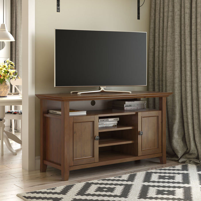 Amherst - TV Media Stand - Medium Saddle Brown