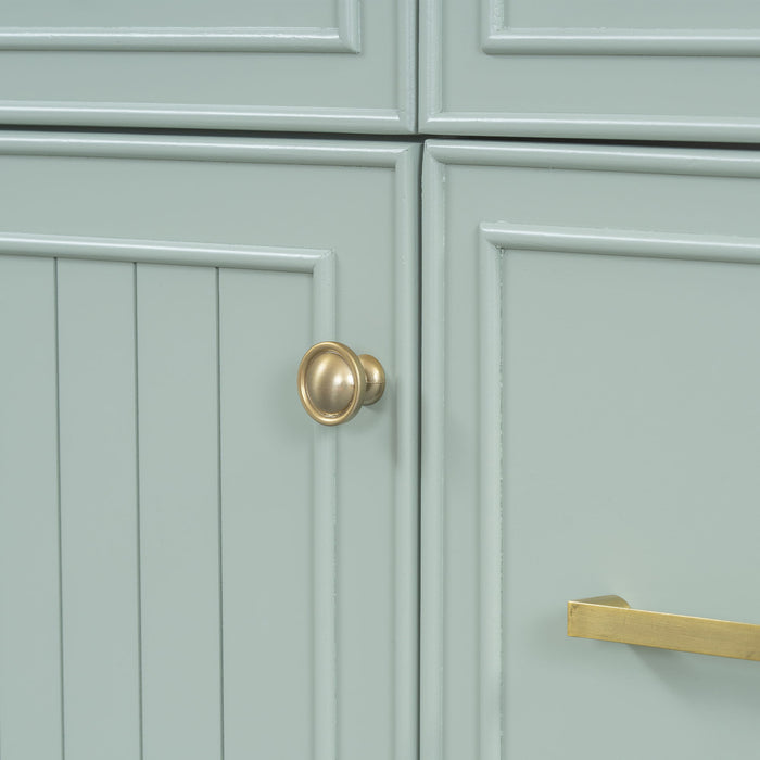 Bathroom Vanity With Ceramic Sink, Soft Close Doors, Adjustable Shelves