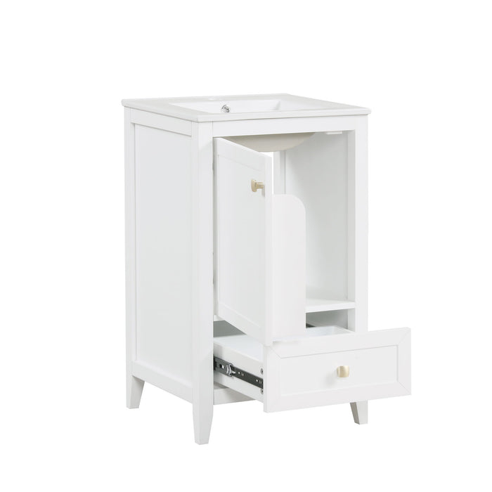 Bathroom Vanity With Sink, Soft Closing Cabinet Door, Storage Rack And Drawer