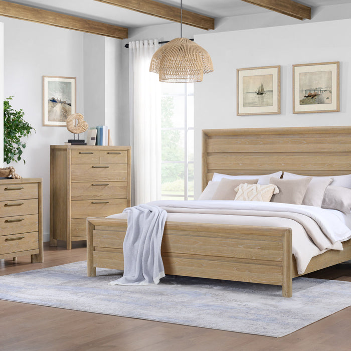 Pacific Grove - King Panel Bed - Sand Dune