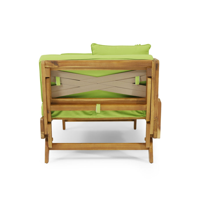 Outdoor Acacia Wood Expandable Daybed With Cushions