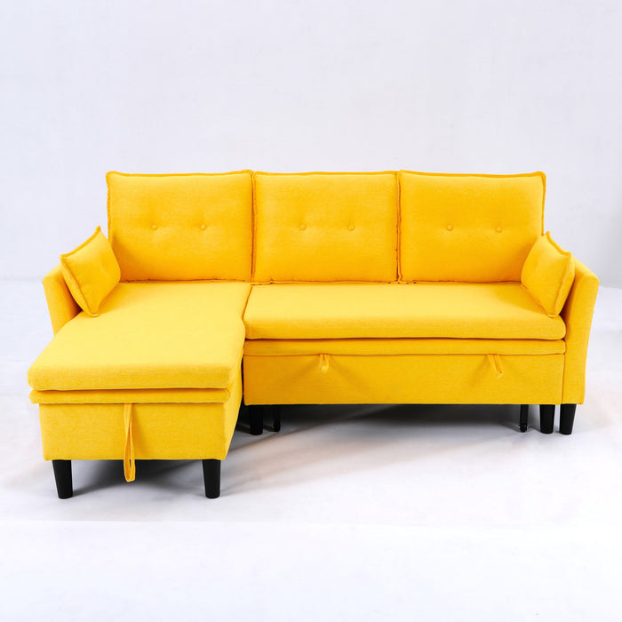 L-Shaped Reversible Chaise Sectional Sofa With Storage