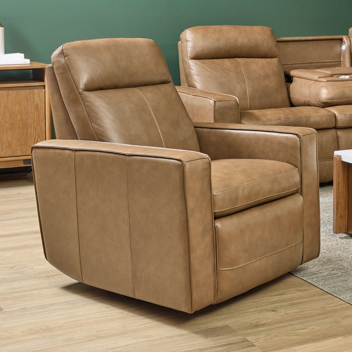 Dutch - Power Swivel Gliding Recliner With Power Headrest, Lumbar, Heat & Massage