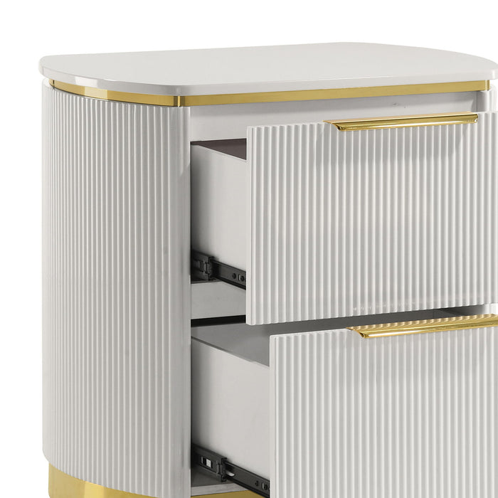 Giovanni - 2 Drawer Nightstand - White