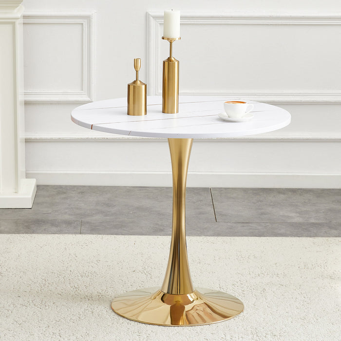 Round Dining Table & Thickened Top For Kitchen