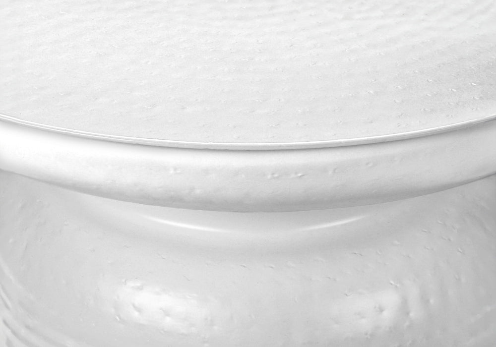 Drum Accent Side Table, Hammered Texture