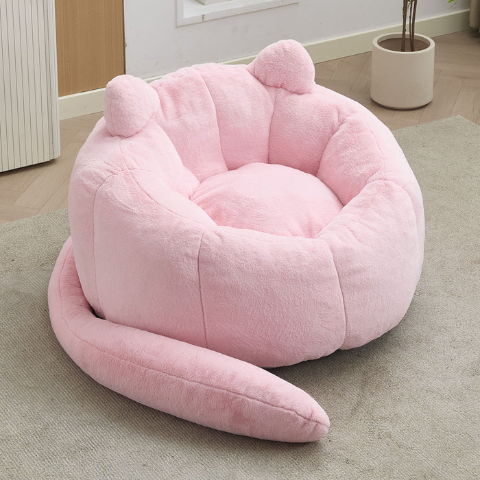 Cat Shaped Bean Bag Sofa With Long Tail