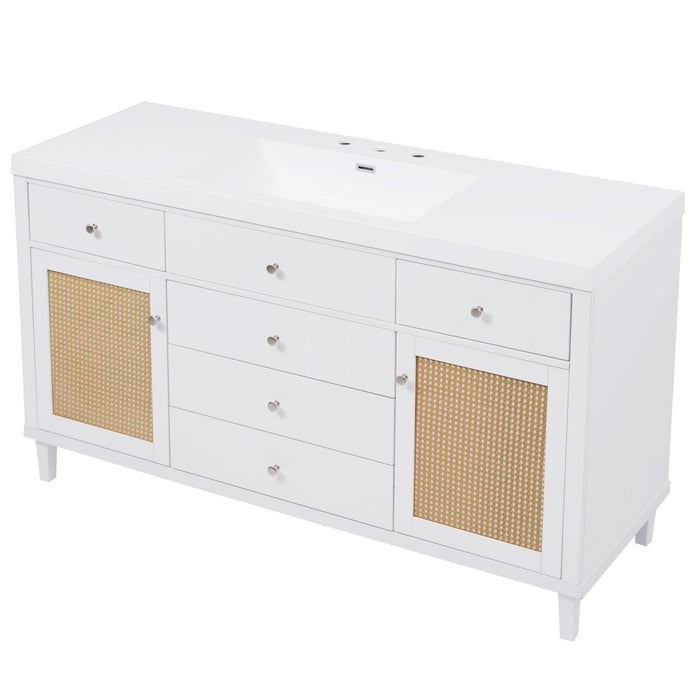 Bathroom Vanity With Sink, 5 Legs, Soft Close Drawers