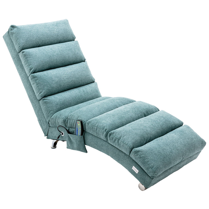 Massage Chaise Lounge Indoor With Remote Control, Ergonomic Electric Massage Lounger