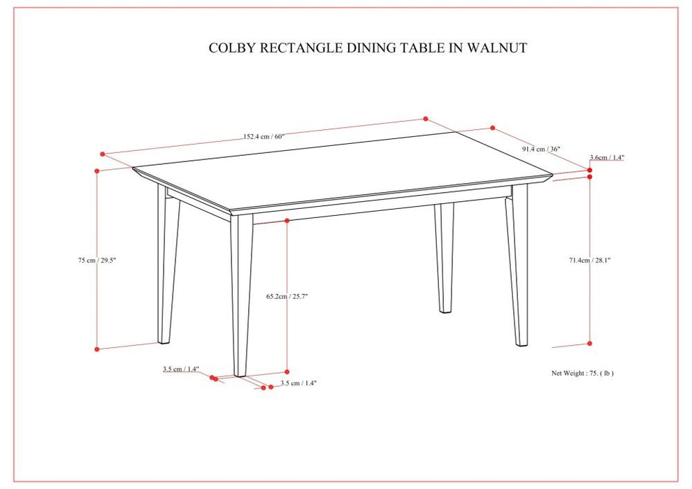 Colby - Dining Table, Contemporary