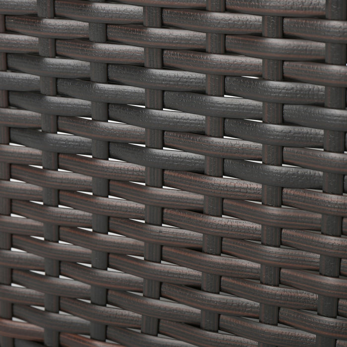 Antibes - 4 Pieces Wicker Chat Set - Brown / Beige