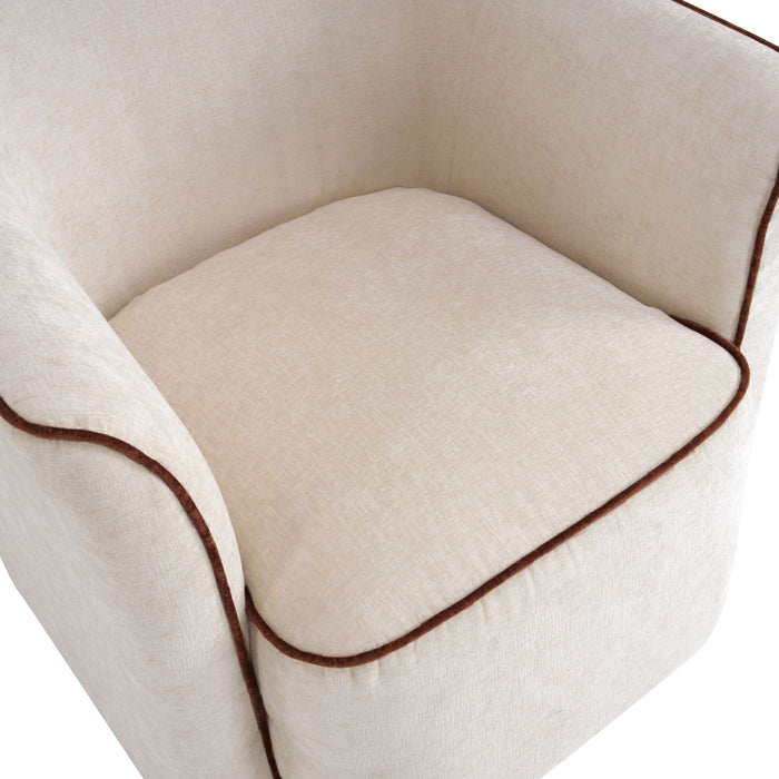 360° Swivel Accent Chair With Flared Arms