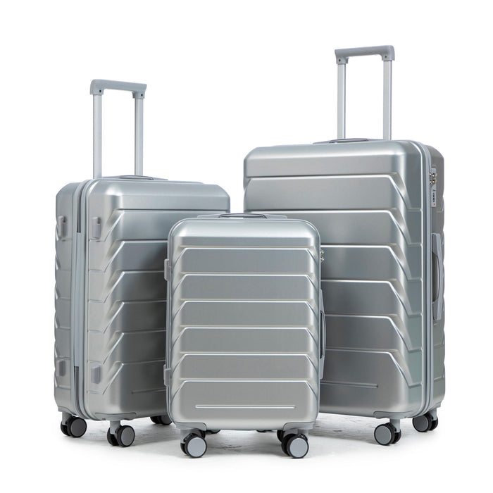 3 Pieces Set 20" / 24" / 28" Spinner Wheel Luggage With Combination Lock