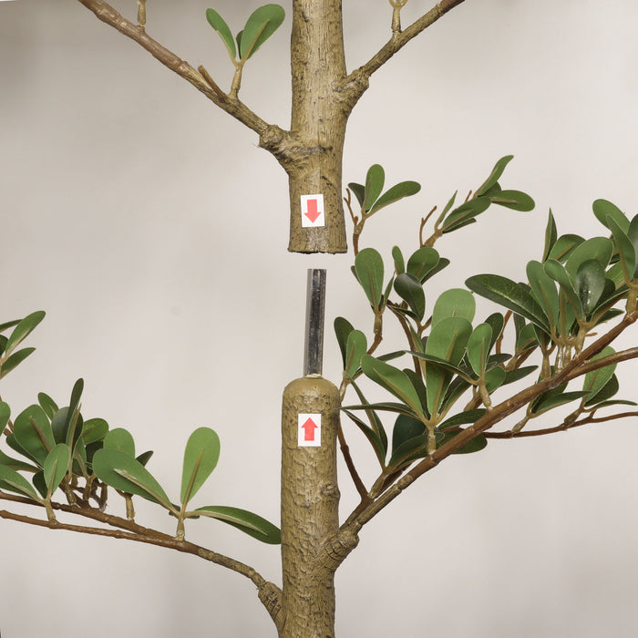 7Ft Artificial Olive Tree With Pot, Realistic Tall Fake Plant For Indoor Decoration - Green Leaves