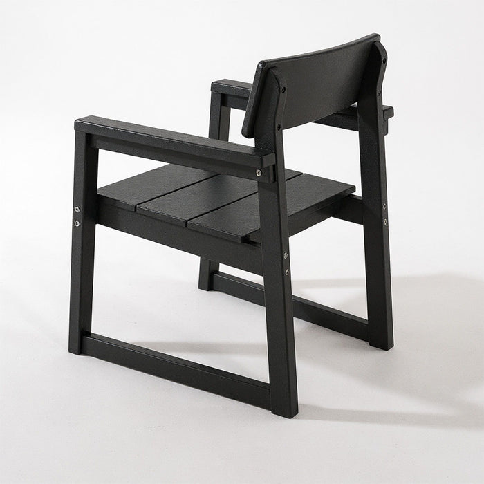 5 Piece Outdoor Dining Set, Table With Umbrella Hole And 4 Armrest Chairs