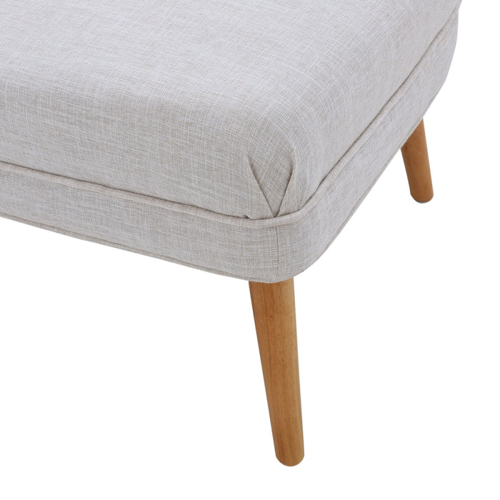 Elegant Classic Upholstered Loveseat With Curved Backrest