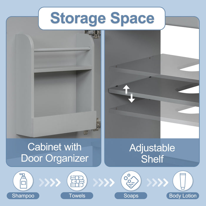 Bathroom Vanity With Sink, Cabinet With Adjustable Shelf