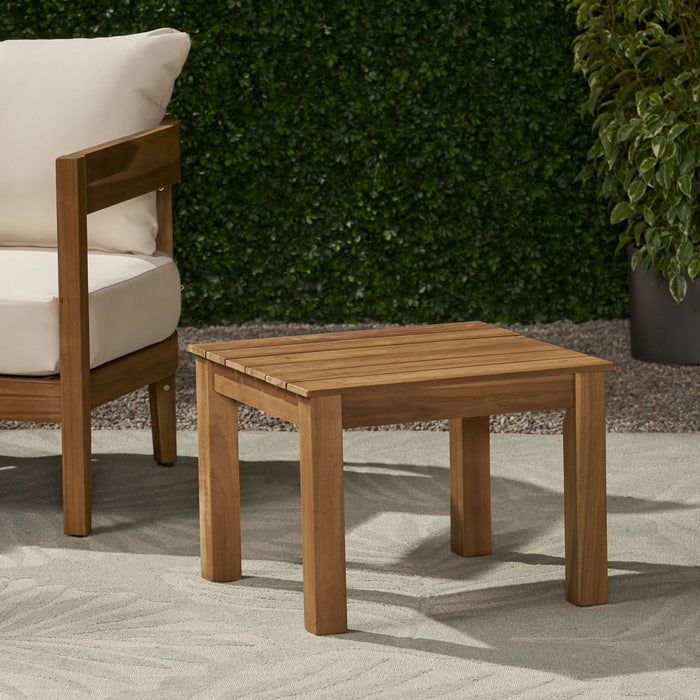 Halcyon - Outdoor Side Table With Slat Design