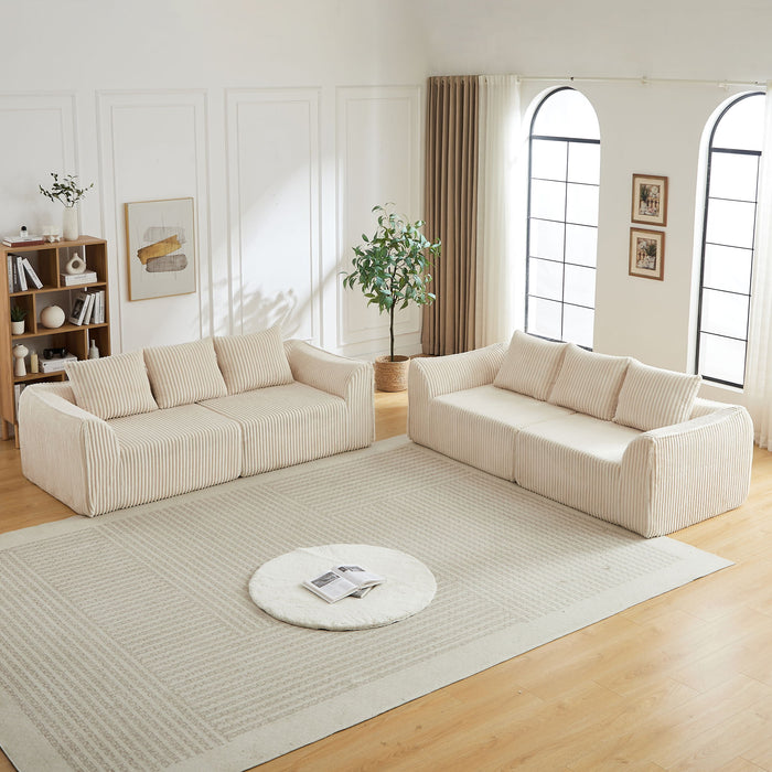 Minimalist Set With Curved Lines & Gently Sloped Backrest