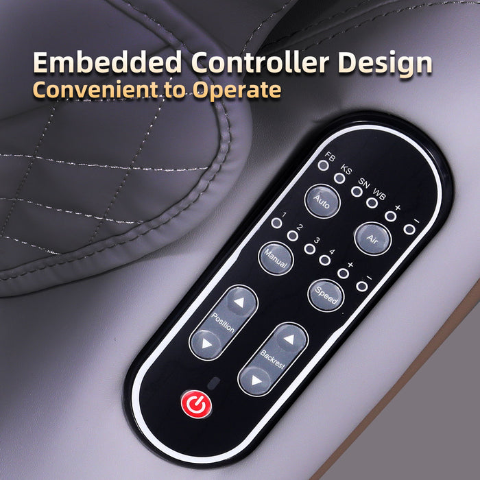 Knead Tap Shiatsu Massage Chair, Zero Gravity Full Body With Auto Modes And Airbag Massage